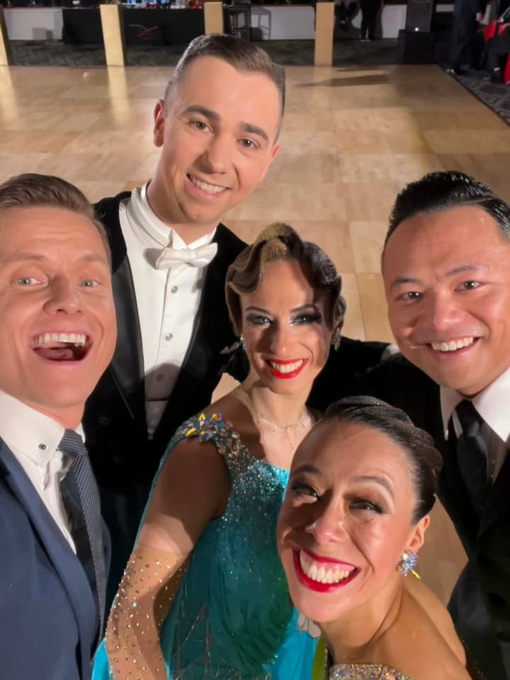 group selfie of dancers
