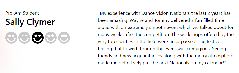 Testimonial of Sally Clymer (Pro-Am Student)